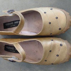 cute, fun, gold MaryJanes